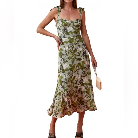 Reformation Nikita Midi Dress - “Tropical” - Picture 1 of 7
